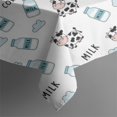 thumbnail image 6 of White Cow Milk Cloud Pattern Rectangle Tablecloth 60"x102",Waterproof Polyester Rectangle Table Cloth, Wipeable Spillproof Polyester Tablecloth for Dining, Camping, Indoor and Outdoor, 6 of 6