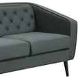 thumbnail image 5 of AC Pacific Mid-Century Modern Grey Polyester Tufted Tuxedo Arm Loveseat, 5 of 5
