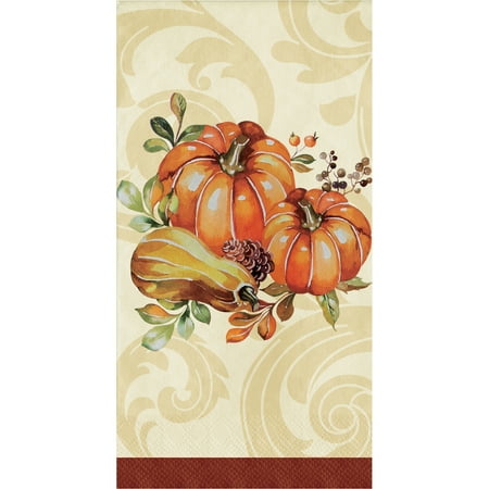 Autumn Wreath Thanksgiving 16 Ct 2 Ply Guest Napkins