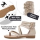 thumbnail image 3 of Sandalias de gladiador para mujer, sandalias planas de verano con tiras cruzadas, zapatos romanos de moda con cremallera39 Sailing Electrónica, 3 of 5