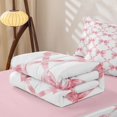 thumbnail image 5 of Manfei Watercolor Bow Zipper Twin Comforter Sets with Fitted Sheet and 2 Pillowcases For Girls,Pink Ribbon Bowknot Zipper Bedding Set For Kids,Pink Reversible,4-Piece, 5 of 7