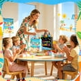 thumbnail image 4 of Natonhi 24 pcs End of the Year Party Bags Snacks Treat Candy Summer Gift Goodie Paper Bags with Handles for Summer Theme Party Favors Decorations Supplies, 4 of 7
