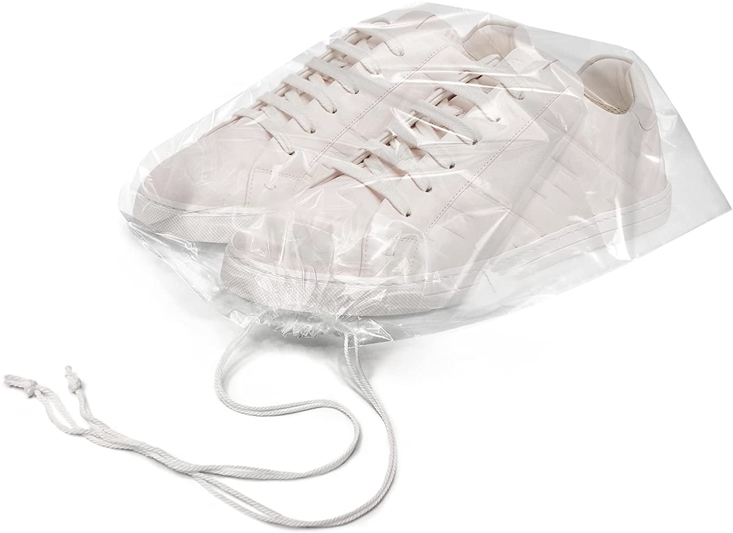 APQ Clear Drawstring Bags 10 x 12 Inch, Pack of 100 Drawstring Travel Shoe  Bags for Packing, 2 Mil PE Clear Plastic Shoe Bags, Reusable Plastic Travel  Bags for Shoes with Double