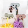 thumbnail image 4 of Gancho de elefante bonito de plástico, soporte para llaves, estante de pared, gancho decorativo, organizador de almacenamiento, accesorios de cocina para baño TUNC Sencillez, 4 of 5