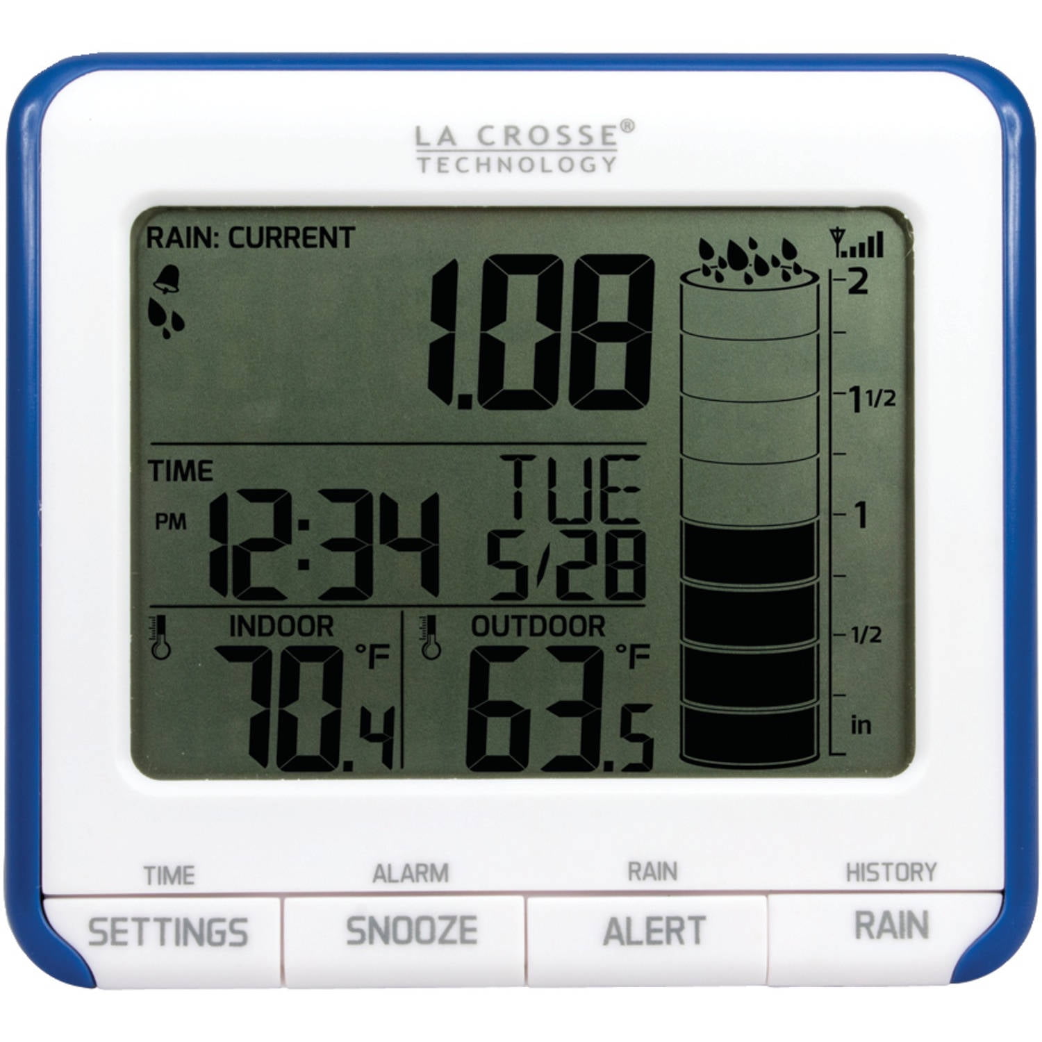La Crosse Technology 724-1710 Digital Rain Gauge with Outdoor Temperature Sensor by La Crosse Technology