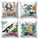 thumbnail image 1 of Juego de 4 Piezas Funda de Cojín 45 x 45 cm Funda de Almohada para Sofá Hogar Sala de Estar Dormitorio Decoración, Patrón de Plantas y Flores de Pájaros, 1 of 5