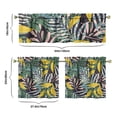 thumbnail image 6 of Kitchen Curtains Set with Tropical Plant and Botanical Leaf Design, Rod Pocket Tier and Valance, Eco-Friendly, Light Filtering Panels for Home Decor, 6 of 6