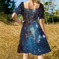 thumbnail image 3 of Blue Nebula Stars Space Sleeveless Dress clothes for woman summer outfits for women 2024 dress summer Dress for girls, 3 of 6