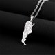 thumbnail image 3 of Fashion Argentina Map With City Name Pendant Necklaces Women Girl Charm Stainless Steel Gold Silver Color Argentine Maps Jewelry--B-Product code 37088 B, 3 of 3