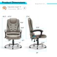 thumbnail image 6 of YODOLLA High Back Back Massager and Heated Seat Office Desk Chair, Grey, 6 of 9