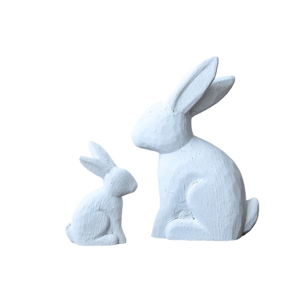 Easter Bunny Decorations, Wooden Spring Rabbit Decors Figurines Tabletopper Decor for Party Home Holiday Cute Rabbit Easter Day Decorations