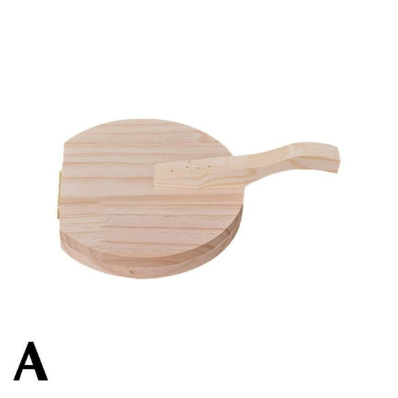 Penggelek Penekan Doh Manual, Bahan Kayu, untuk Tepung Jagung, Tortilla, Ladu, dan Pembuatan Roti, dengan Acuan Kulit untuk Roti, A8J2, Dapur Kegunaan Isi Rumah
