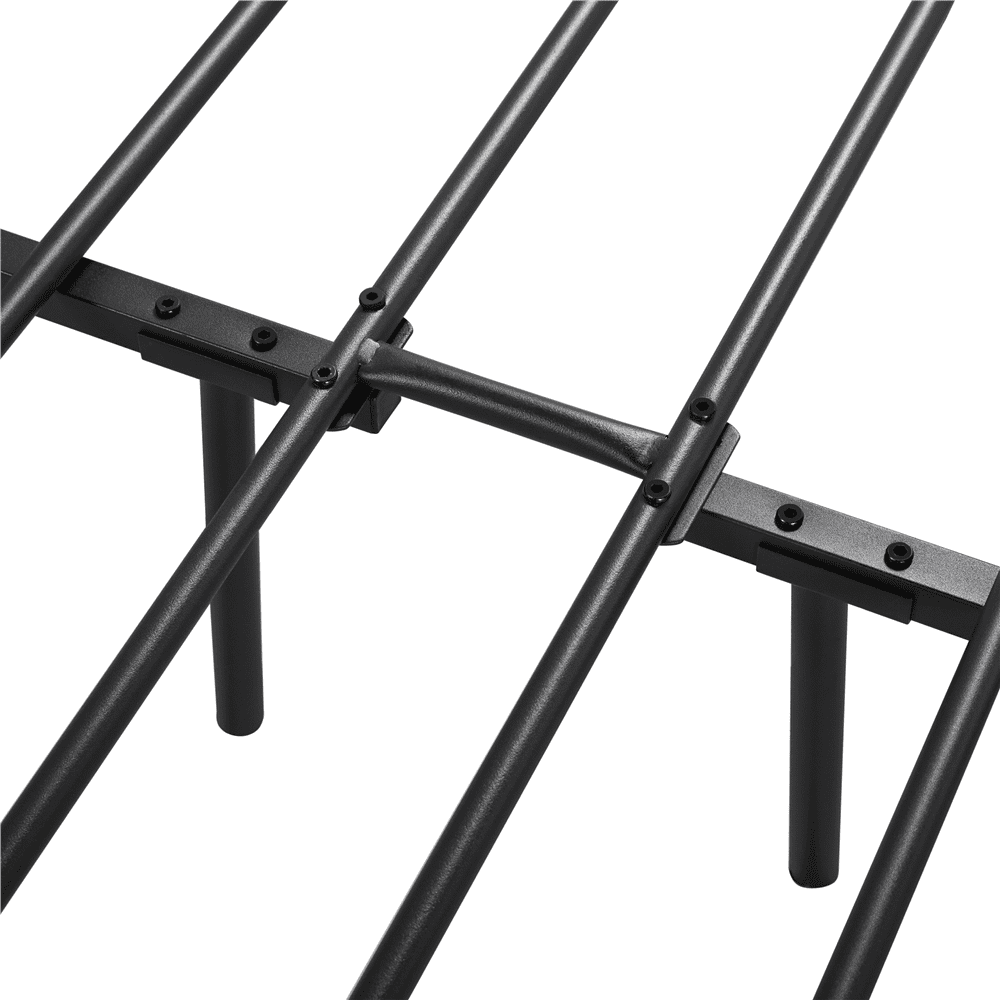 Renwick Juno Metal Canopy Frame Four Poster Bed with Headboard and Footboard, Full, Black