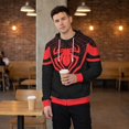 thumbnail image 6 of Adults Superhero Full Zip Up Hoodie, Loose Casual Long Sleeve Armor Print Pocket Sweatshirt Outerwear Apparel Outfit, 6 of 8