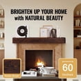 thumbnail image 2 of Fireplace Mantel Wood Shelf 60" Rustic Floating Shelf Brown - Solid Pine Wood, Easy Install, Classic Home Decor, Weight Capacity 50lbs, 2 of 7