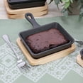 thumbnail image 7 of MegaChef 6 Piece Mini Cast Iron Square Pan with Wood Tray, 7 of 7