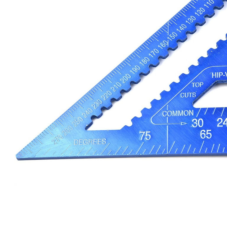 7 Inch Aluminium Alloy Right Angle Triangle Ruler with 0.1 Accuracy and 1  Scale Value for Industrial Measurement