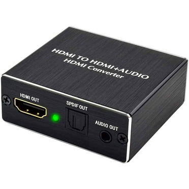 4K HDMI Audio Extractor Converter Converter, HDMI to SPDIF Converter |HDMI to HDMI and Optical SPDIF with 3.5mm stereo support 3D, 1080p