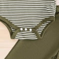 thumbnail image 5 of HCNTES Newborn Baby Boy Clothes Infant Boy Romper Fall Winter Outfits Bodysuit 2Pcs Striped Long Sleeve Top Overalls(6-9 Months,b6-AG), 5 of 7
