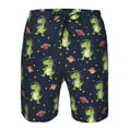 thumbnail image 3 of Fuzoiu Dinosaur Astronaut Print Men's Beach Shorts,Men's Swim Trunks,Quick Dry Board Shorts with Pockets,Men's Bathing Suits for Surfing, Running, and Casual Wear-Small, 3 of 6