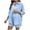 Blue, variant on purcolt Women's Maternity Sets 2 Piece Outfits 3/4 Sleeve Button Down Shirts and Over The Belly Shorts Pregnancy Loungewear Mama Clothes
