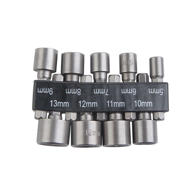 Hexagonal Nut Socket Set Hex Power Nut Driver Set 1/4" Hex Shank Power