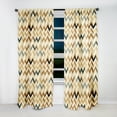 thumbnail image 2 of Designart "Herringbone Chic I" Chevron Room Darkening Curtain Panel, 2 of 6