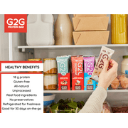 G2G Protein Bar, Peanut Butter Coconut, Gluten-Free, Clean Ingredients, Refrigerated for Freshness, 24 Bars (3 Pack of 8)