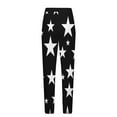 thumbnail image 4 of GA WEIHUA Clearance Sale,High Waisted Sweatpant for Women Star Printed Casual Athletic Pants with Pockets Lightweight Cargo Joggers(Black,XX-Large), 4 of 5