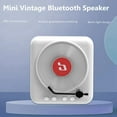 thumbnail image 6 of Retro Vinyl Record Bluetooth Speaker Mini Vintage Surround Sound Music Box Wireless Handsfree Call MP3 Player CD Player, 6 of 9