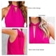 thumbnail image 1 of Women Halter Neck Tank Top, Hollow Collar Stylish Soft Polyester Comfortable Wear Summer Sleeveless T Shirt For Date ANGGREK AH3105, 1 of 6