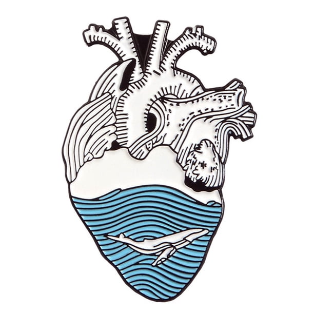 Broche De Metal Con Corazón De Dibujos Animados , Diseño De Cráneo , Género , Insignia , Joyería , Regalo Para Estudiantes De Medicina