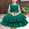 thumbnail image 2 of Zwiiyzr 1-6Y Girls Princess Tulle Dress Sleeveless A Line Wedding Pageant Dresses Wedding Ball Gown Green, 2 of 7