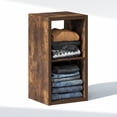 thumbnail image 1 of Furinno CUBIC 2-Cube Closet Organizer Open Shelf Extra Thick Frame Amber Pine, 1 of 6