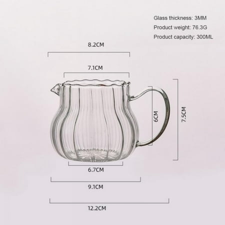 

Japanese Stripe Glass Milk Jug Heat-resistantn Cup Coffee Milk Tea Separator Transparent Milk Frothing Jug Pitcher With Handle