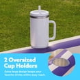 thumbnail image 3 of Tumbona inflable para broncearse para piscina Float SLOOSH 4 en 1, color azul marino, 3 of 7