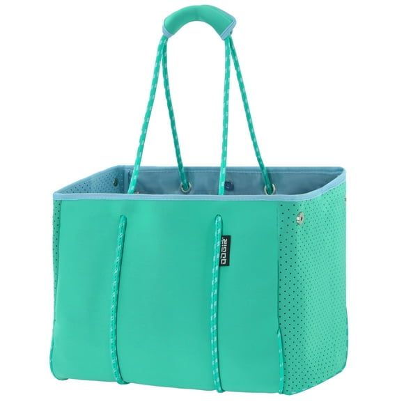 Bolso Playero Tipo Tote QOGiR Neopreno VERDE CLARO Y AZUL Talla Extra Grande