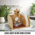 thumbnail image 5 of HEXNUB Bamboo Caddy for Chemex, Bodum, Cosori Pour Over Coffee Makers - Brown Mat, 5 of 7