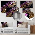 thumbnail image 4 of Designart "Raindrops on a Purple Rose II" Raindrops Metal Wall Decor, 4 of 5