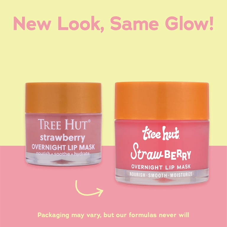 Tree Hut Strawberry Hydrating Overnight Lip Mask, 0.6 oz photo 2