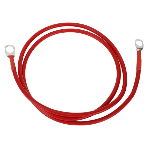 Unique Bargains 1 Pc Battery Inverter Cable 10 AWG Gauge 3.5FT 3/8" Lug 5/16" Lug Battery Cable Universal for Car Vehicle Boat RV Solar Tinned Copper Red
