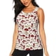 thumbnail image 1 of Fotbe Mushroom Blusas Sin Mangas para Mujer – Estilo Casual, Corte Suelto, Slim-Fit, Cuello Redondo Deportivo, Tops de Verano para Gimnasio y Yoga-Large, 1 of 1