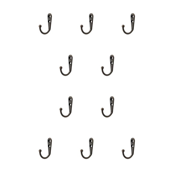 Cateissary Colgador de montaje en pared, accesorio de organización, aleación de Zinc, toalla, ropa, sombrero, gancho de almacenamiento, ganchos de tipo 14 10piezas Cateissary CBP448676