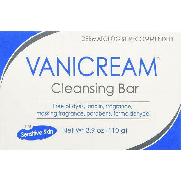 Vanicream Cleansing Bar Sensitive Skin, Fragrance-Free, 3.9 oz, 8 Pack