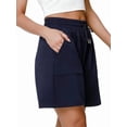 thumbnail image 3 of Women Sweat Shorts Summer Loose Athletic Short Drawstring Waist Lounge Running Shorts with Pockets, 3 of 8