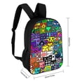 thumbnail image 2 of Geometry Dash Cube Backpack Casual Daypack School Bag Backpack Satchel Rucksack Shoulder, 2 of 5