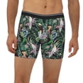 thumbnail image 2 of Men'S Boxer Briefs, Modern Cute Parrot Plant Soft And Breathable Mens Underwear Boxer Briefs With Widen Waist, 2 of 2