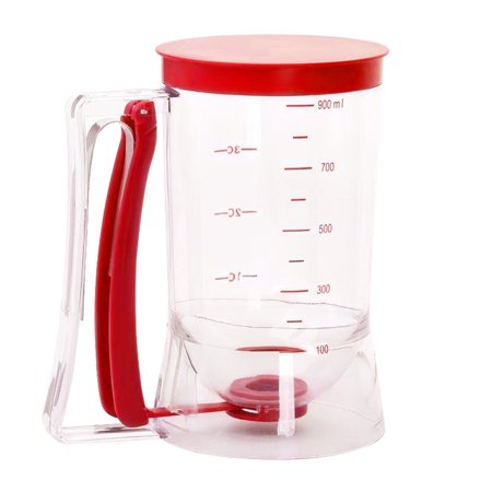 Pancake Batter Dispenser,Handheld Batter Dispenser Tool,900ml Batter Pourer Dispenser, Leak-Proof Pancake Maker Separator With Measuring Label For Pancakes, Cupcakes