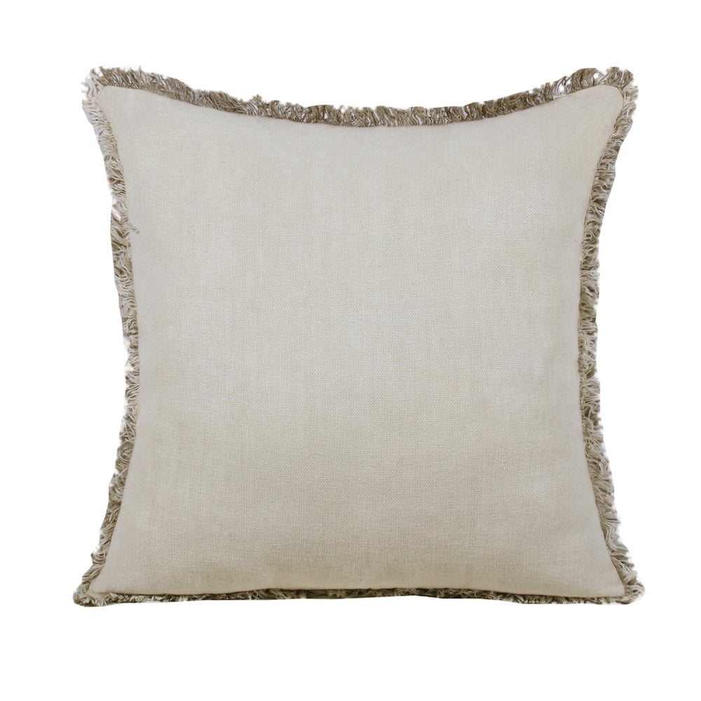 LR Home Estate Linen Poly Filled Pillow in Tan/Ivory, 20" x 20"
