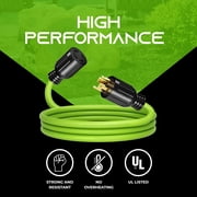 GEARit 30-Amp 4-Prong Generator Extension Cord, NEMA L14-30P to L14-30R, 40ft, UL Certified, 120/250v, Highly Visible for Emergency Power